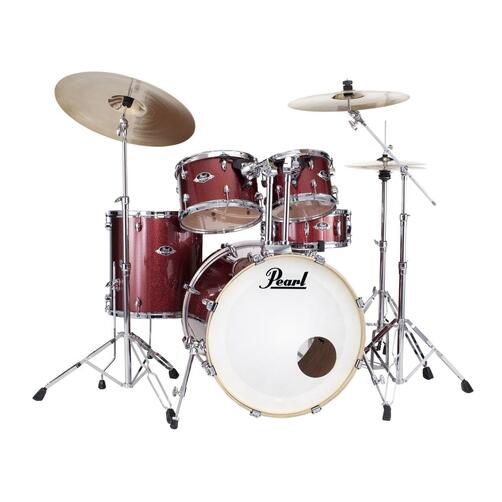 Pearl EXX Export 20" Fusion Drum Kit in Black Cherry Glitter